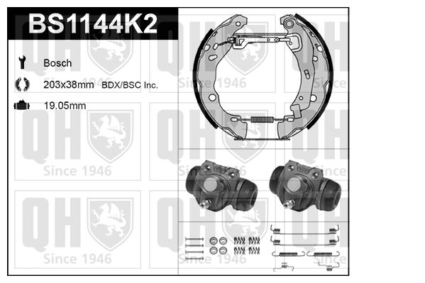 QUINTON HAZELL Комплект тормозных колодок BS1144K2